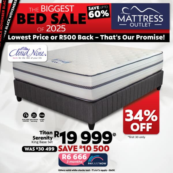 Cloud Nine, Titan Serenity, Base and Mattress - Image 2