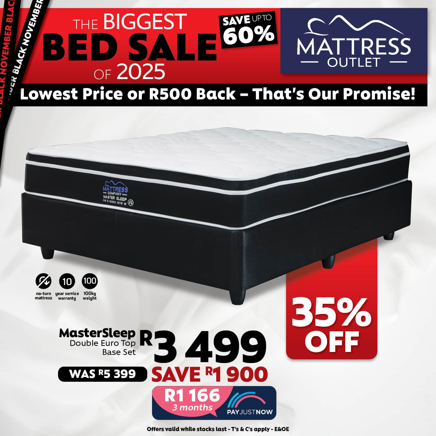 Master Sleep, Euro Top, Base and Mattress - Image 2