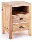 Caribbean Pedestal (2 Drawer & Shelf)